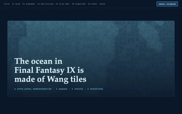 Screenshot of FF9's Ocean Is Made of Wang Tiles