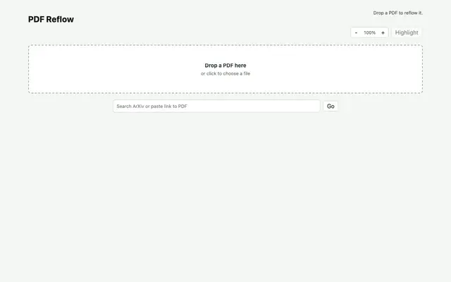 Screenshot of PDF Reflow