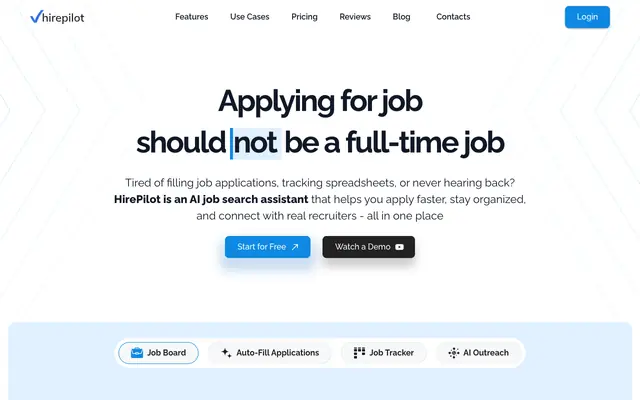Screenshot of HirePilot - AI Job Search Assistant | Apply Faster | HirePilot