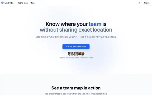 Screenshot of Mapfolks – Know where your team is