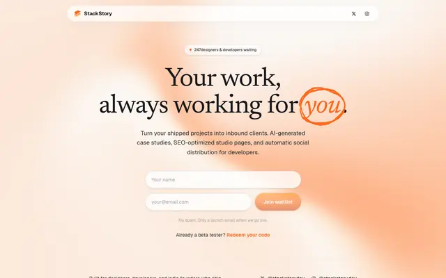 Screenshot of StackStory — Your work, always working for you