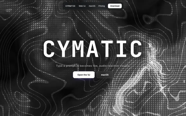 Screenshot of Cymatic — the AI VJ