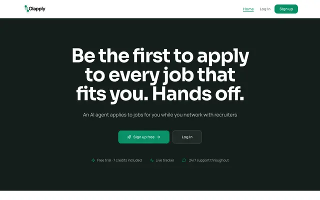 Screenshot of Olapply — We match you with jobs and apply automatically