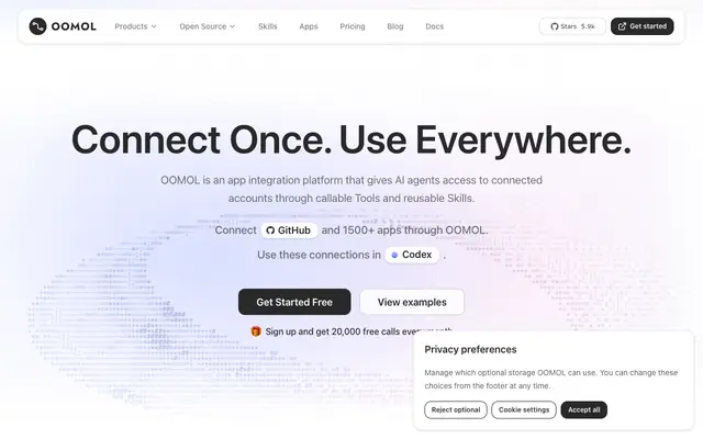 Screenshot of OpenConnector - Open-source app integrations SDK