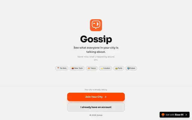 Screenshot of Gossip