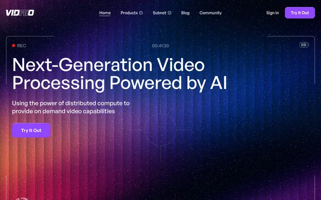 Screenshot of Next-Generation Video Processing Powered by AI
