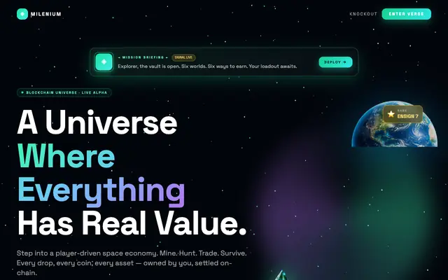 Screenshot of Milenium — Fee-free Global Crypto Wallet