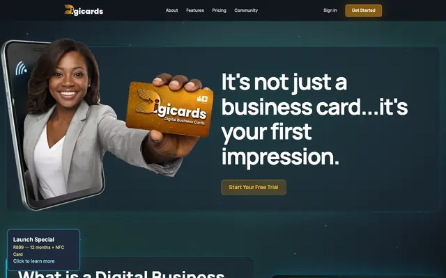 Screenshot of Digicards - Digital Business Cards