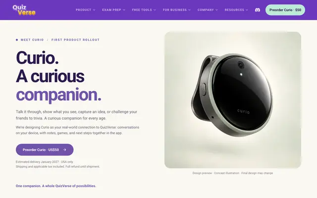Screenshot of QuizVerse — AI Quiz Generator, Adaptive Learning & Live Trivia