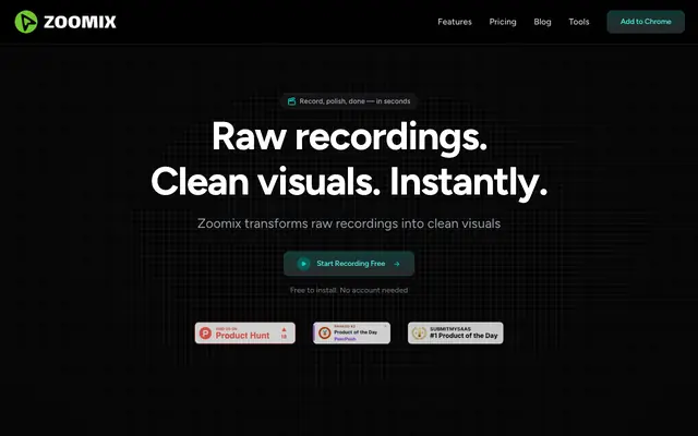 Screenshot of Zoomix - Screen Recorder for Product Demos | Chrome Extension