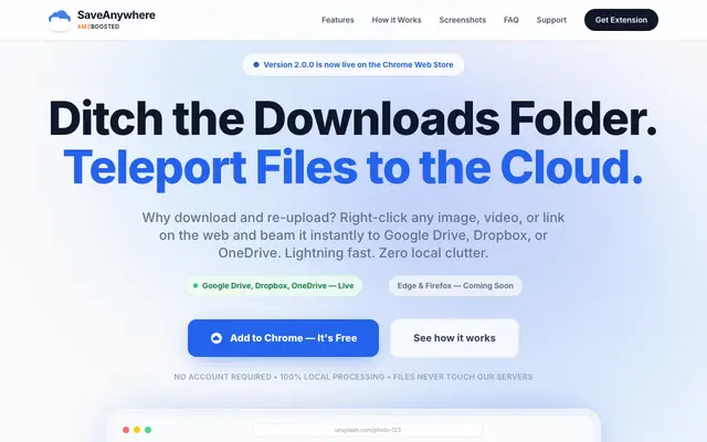 Screenshot of SaveAnywhere by AMZBoosted | Save Directly to Your Cloud