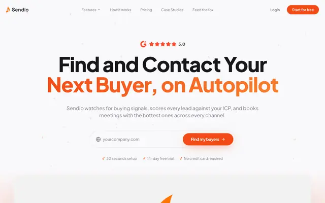 Screenshot of Sendio – Book 5x more demos on LinkedIn, on autopilot