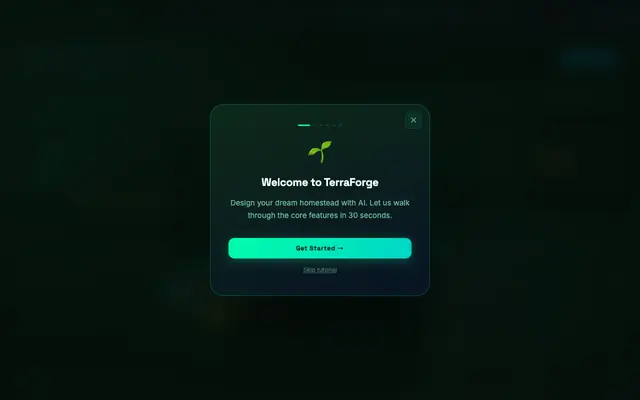 Screenshot of TerraForge — AI Homestead & Permaculture Planner