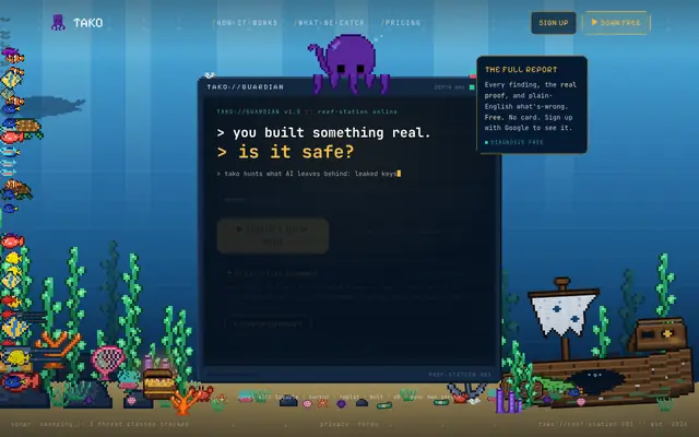 Screenshot of Tako | is your app safe? find out in 60 seconds