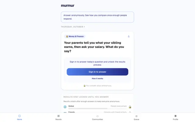 Screenshot of Murmur — See where you fit