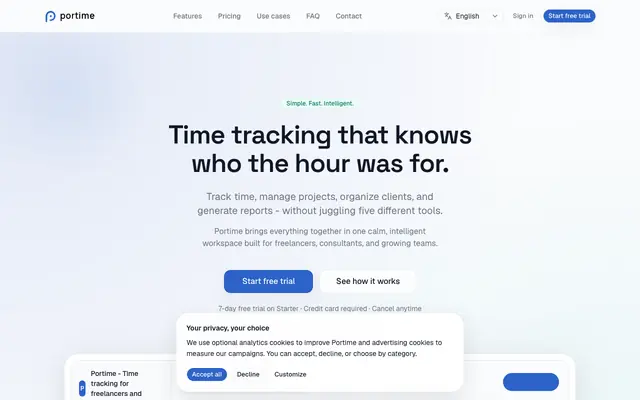 Screenshot of Portime