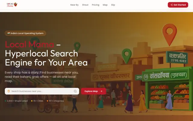 Screenshot of Local Mama – Hyperlocal Search Engine for Your Area