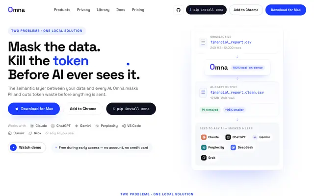 Screenshot of Omna — The universal semantic layer between your data and AI