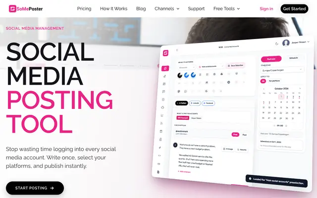 Screenshot of SoMePoster – Social Media Posting Tool - SoMePoster