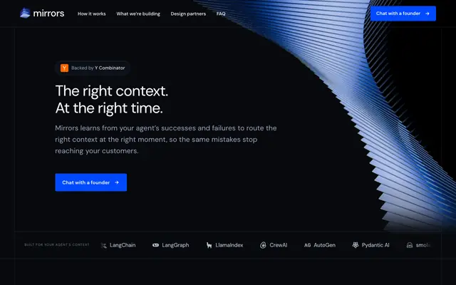 Screenshot of Mirrors - Test AI Agents Against a Mirror of Production