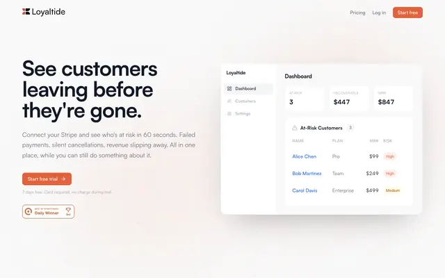 Screenshot of Loyaltide