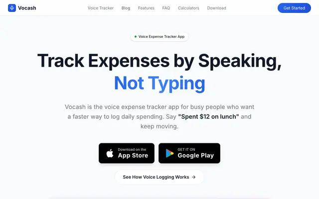 Screenshot of Vocash | Voice Expense Tracker App for Fast Daily Logging