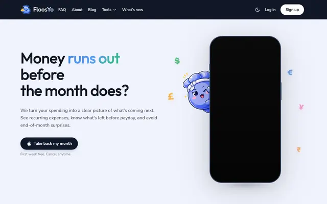 Screenshot of FloosYo: Voice Budget App to Stop Money Leaks