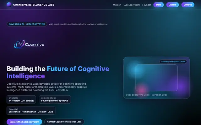 Screenshot of Cognitive Intelligence Labs