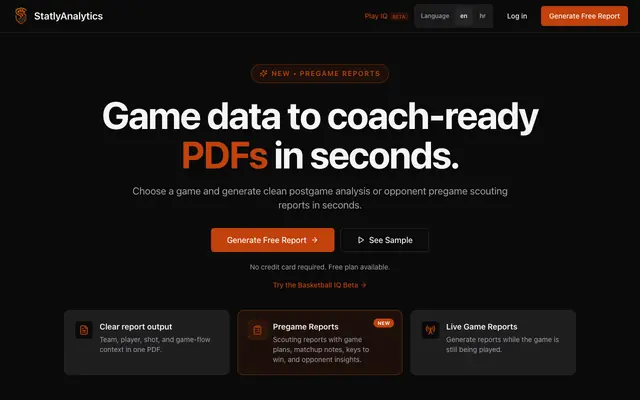Screenshot of Statly Analytics