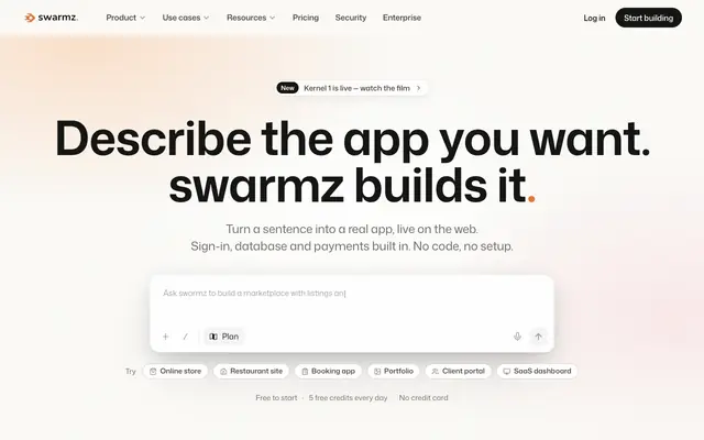 Screenshot of AI App Builder - Ship Real Production Apps in Minutes