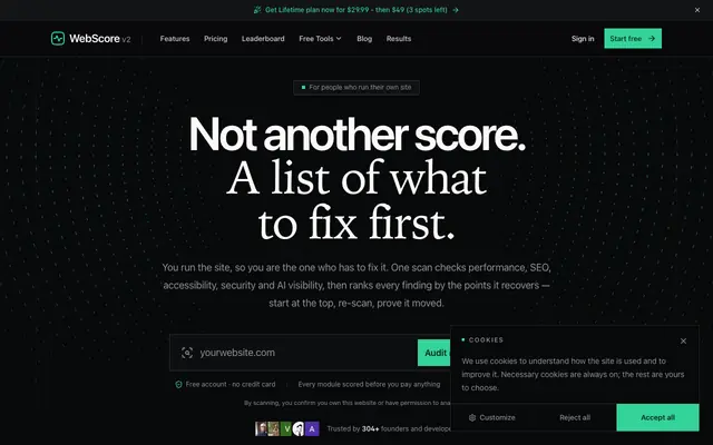 Screenshot of Website Analyzer & SEO Audit Tool — Scan in 60 Seconds