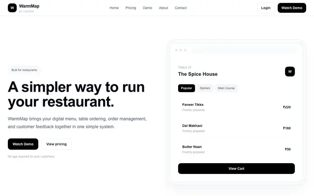 Screenshot of WarmMap — Never lose a warm connection again