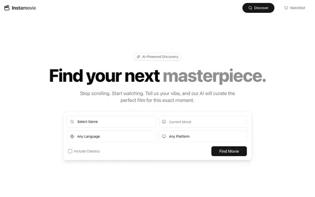 Screenshot of Instamovie - Discover Your Next Favorite Film