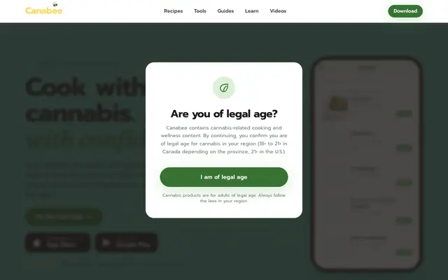 Screenshot of Canabee — Where Cannabis Meets AI
