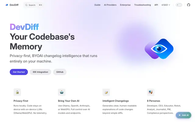 Screenshot of DevDiff