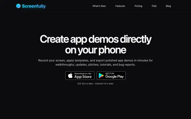 Screenshot of Screenfully - Mobile App Demo Creator