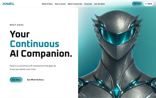 Screenshot of Kaiel | Your Stateful AI Companion
