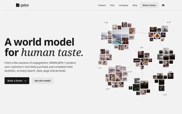 Screenshot of Galya AI — Give your AI a sense of taste