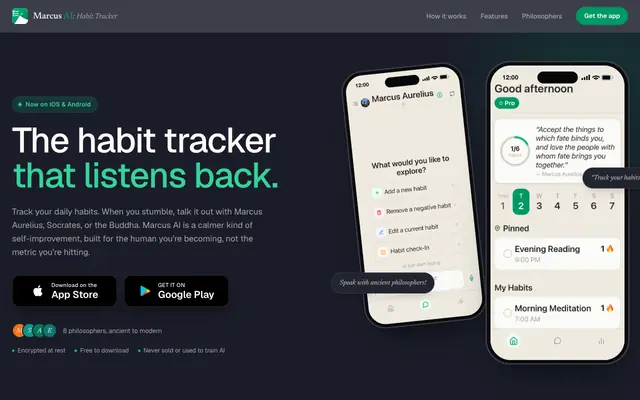 Screenshot of Marcus AI Habit Tracker – Trail Worm