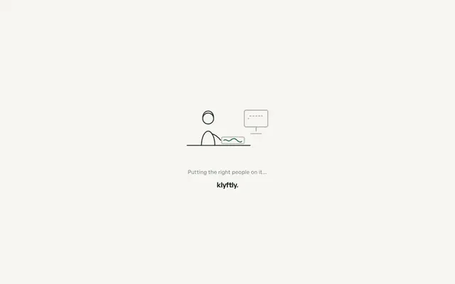 Screenshot of Klyftly: hire verified freelancers, get a finished product