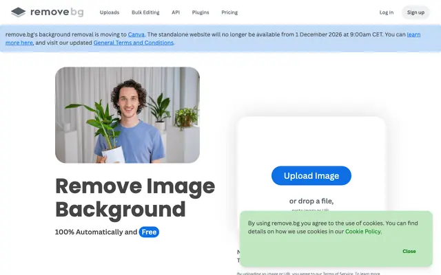 Screenshot of remove.bg