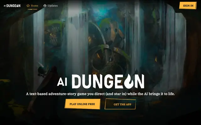 Screenshot of AI Dungeon