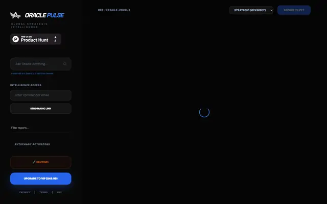 Screenshot of Insight Oracle | 🛰️ 2026 Strategic Intelligence Radar