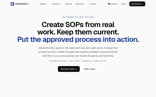 Screenshot of Interactive Dox | SOP Workflow Automation & Efficient AI