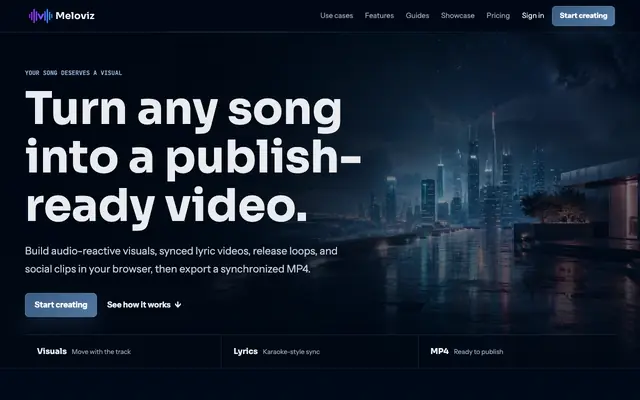 Screenshot of Meloviz - Bring music to life