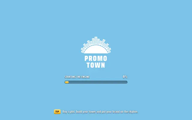 Screenshot of Promo Town: Build a Tower, Put Your Brand on the Skyline