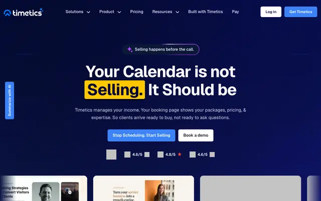 Screenshot of Timetics AI - Sales-Driven Appointment Booking System