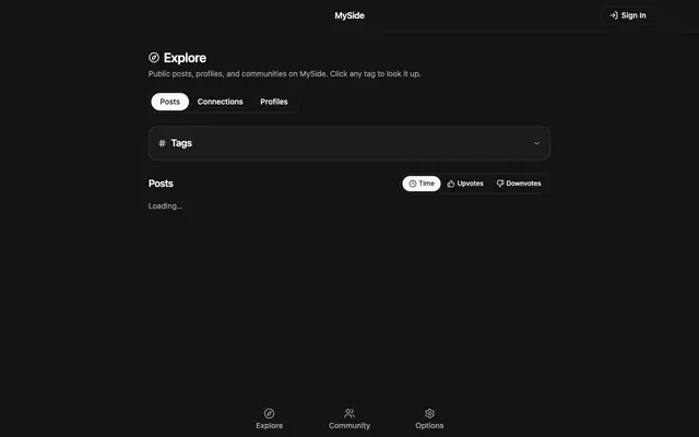 Screenshot of MySide