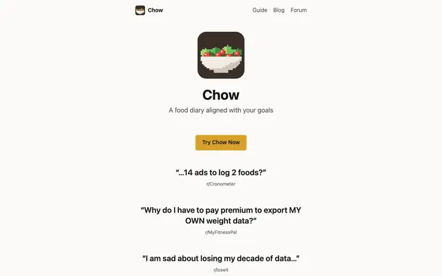 Screenshot of Chow