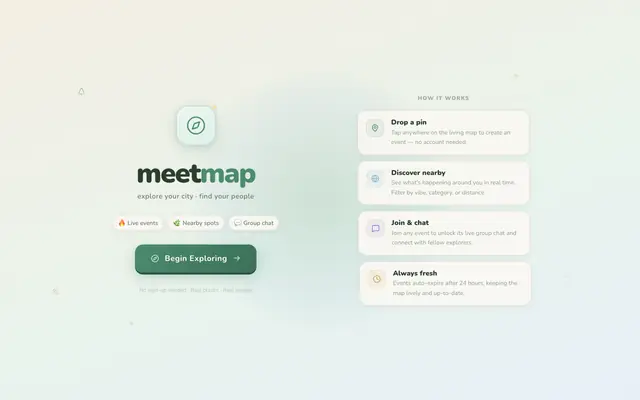 Screenshot of meetmap